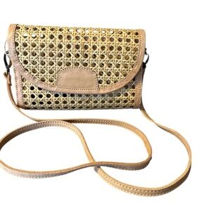 Stylish Tan Woven Women's Bag